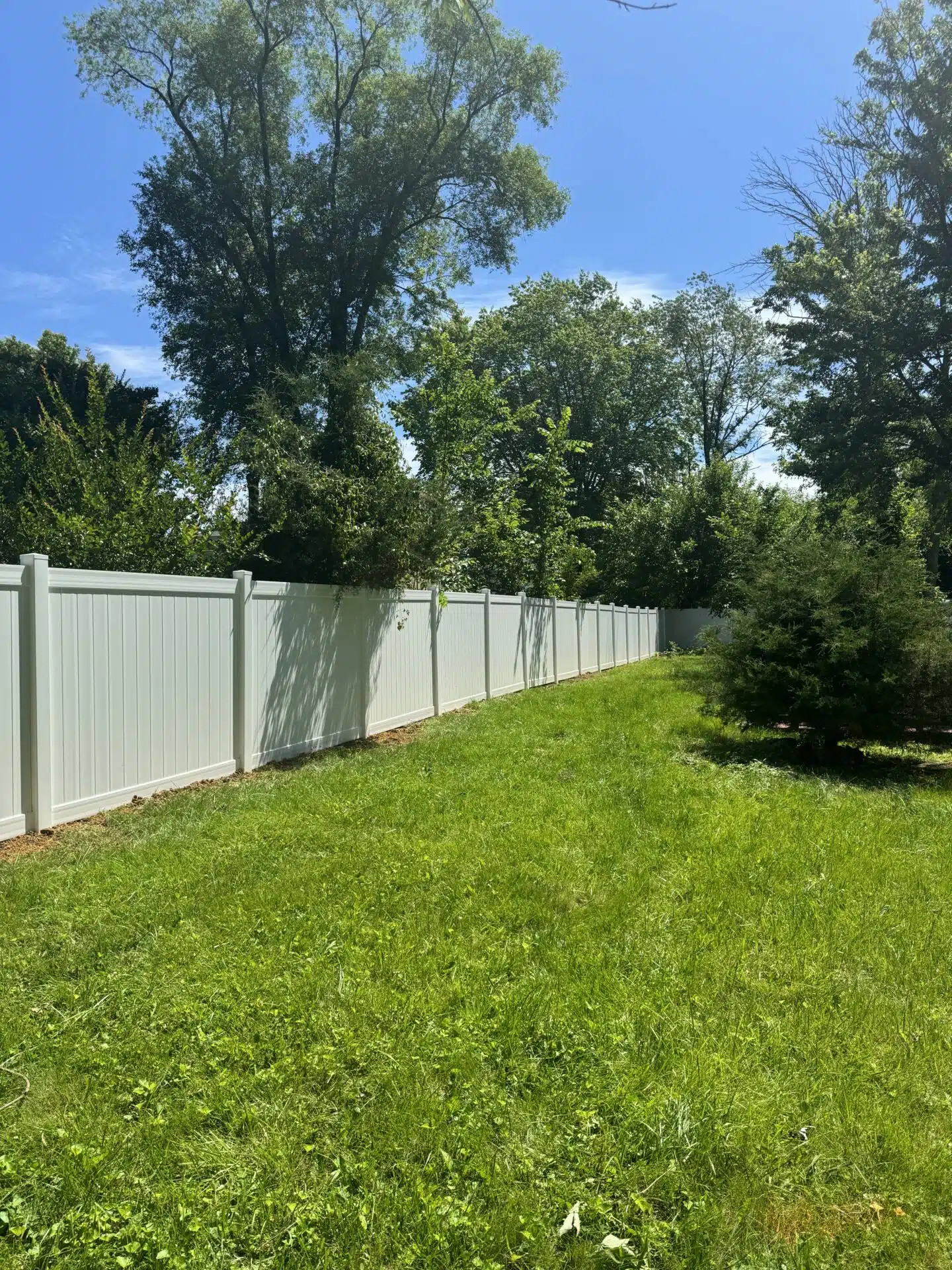 Fence installation - side view